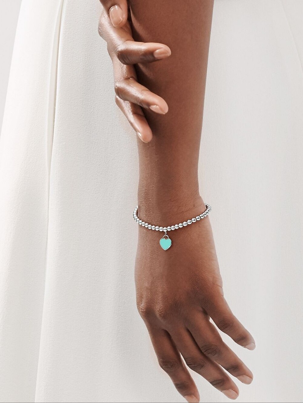 Tiffany & Co. Beaded Bracelet with blue heart